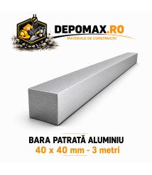 Bara patrata aluminiu 40 x 40 mm, 3 metri, EN AW-2007